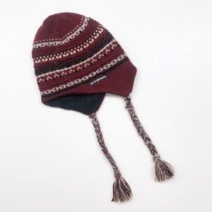 NOTW Not Of This World maroon/black knit winter cap
